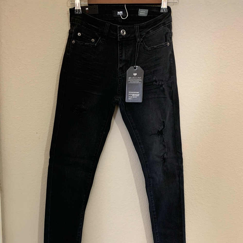 Brand new black torn jeans